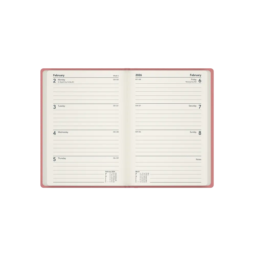 Legacy A6 Week to View Mid/Academic Year Diary Planner 2025 2026 Fashion Diaries