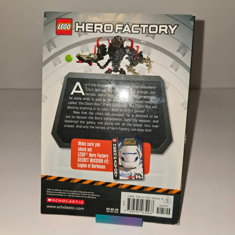 LEGO Hero Factory: Secret Mission #1: The Doom Box by Greg Farshtey - Used - Children’s Book