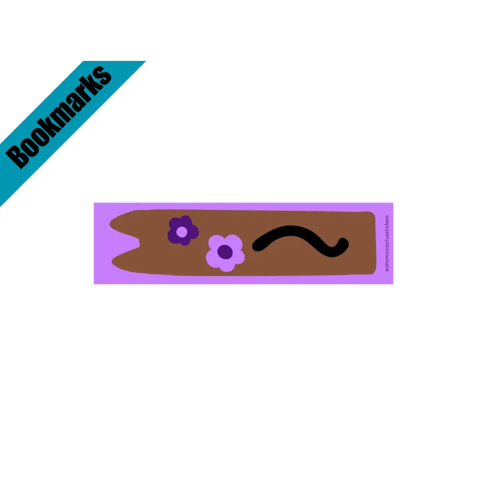 Less People More Cats Bookmark | Floral Cat Design | Funny Bookish Gift | Laminated Bookmark for Cat Lovers Bookmarks