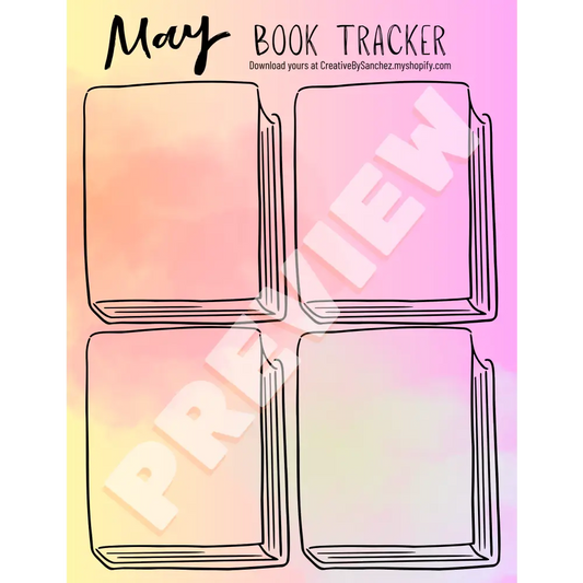 May Book Trackers - 4 Books - Book Tracker