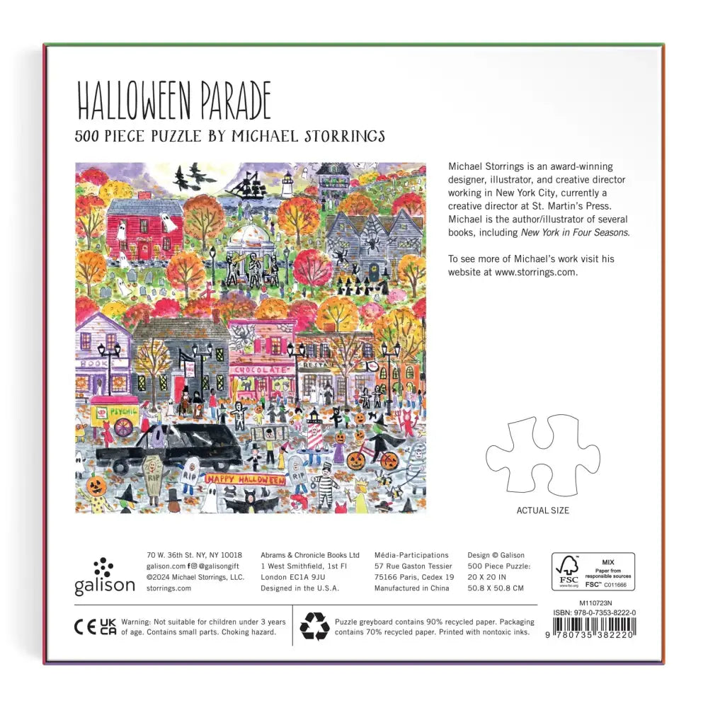 Michael Storrings Halloween Parade 500 Piece Puzzle - Puzzles