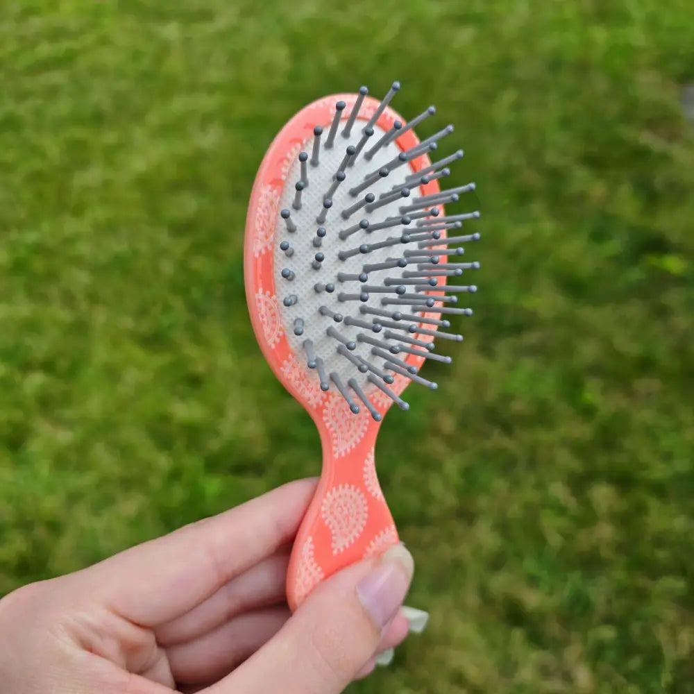 Mini Hairbrush with Summer-Themed Print – A Book Lover’s Essential - Hair Accessories