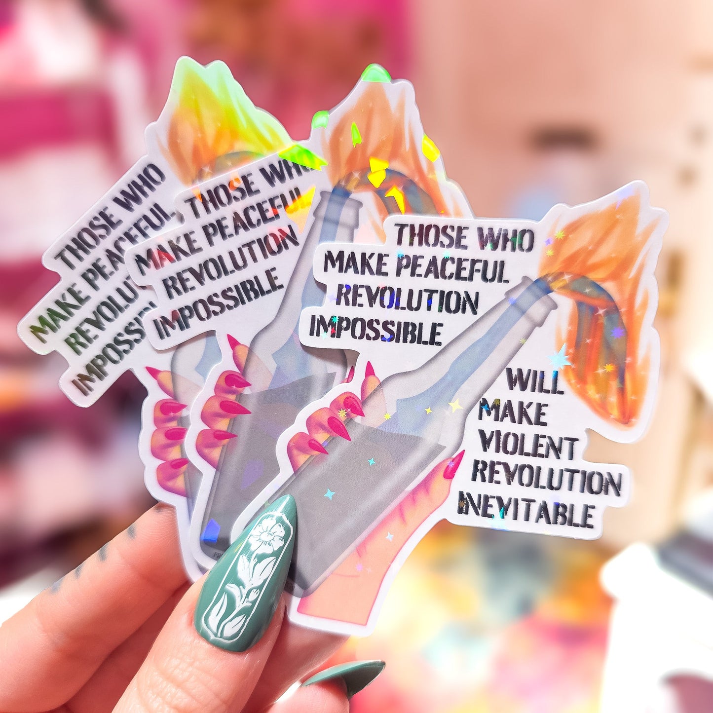 Molotov Cocktail Sticker, 2.8 x 3.2 in.