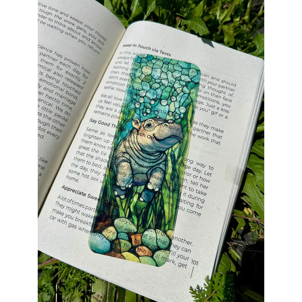 Moo Deng Baby Hippo Bookmark Cute Bookmark Adorable Hippo Perfect Gift for Moo Deng Lovers