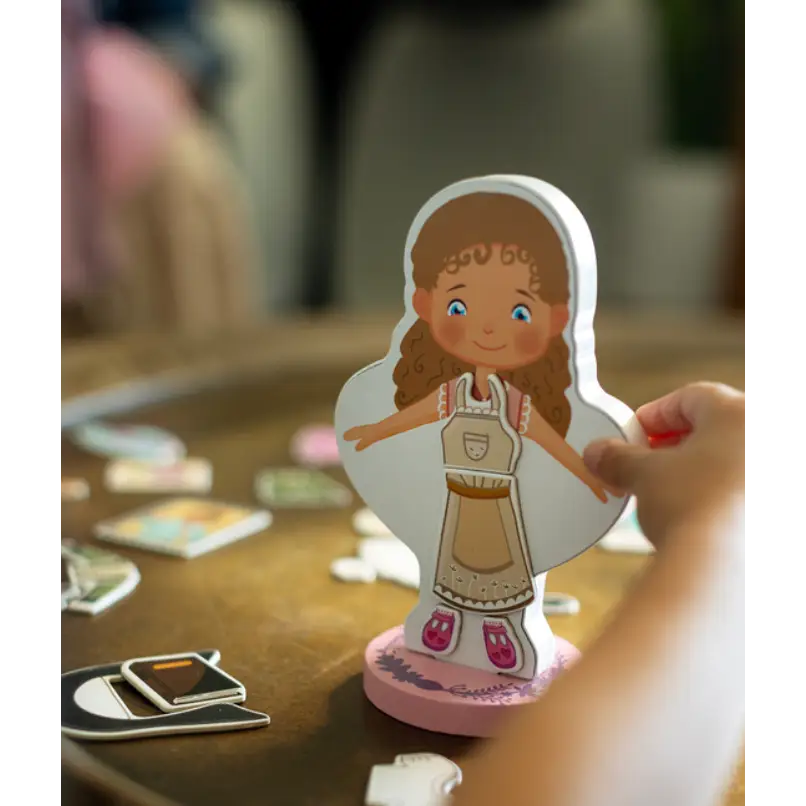 My Saint Thérèse A magnetic wooden dress up doll set
