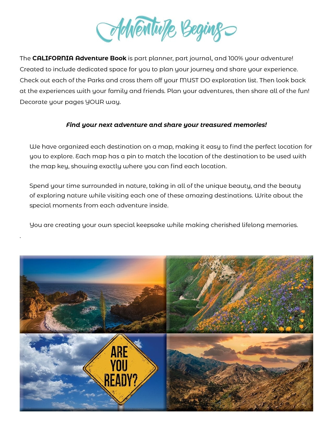 NEW - California Adventure Book