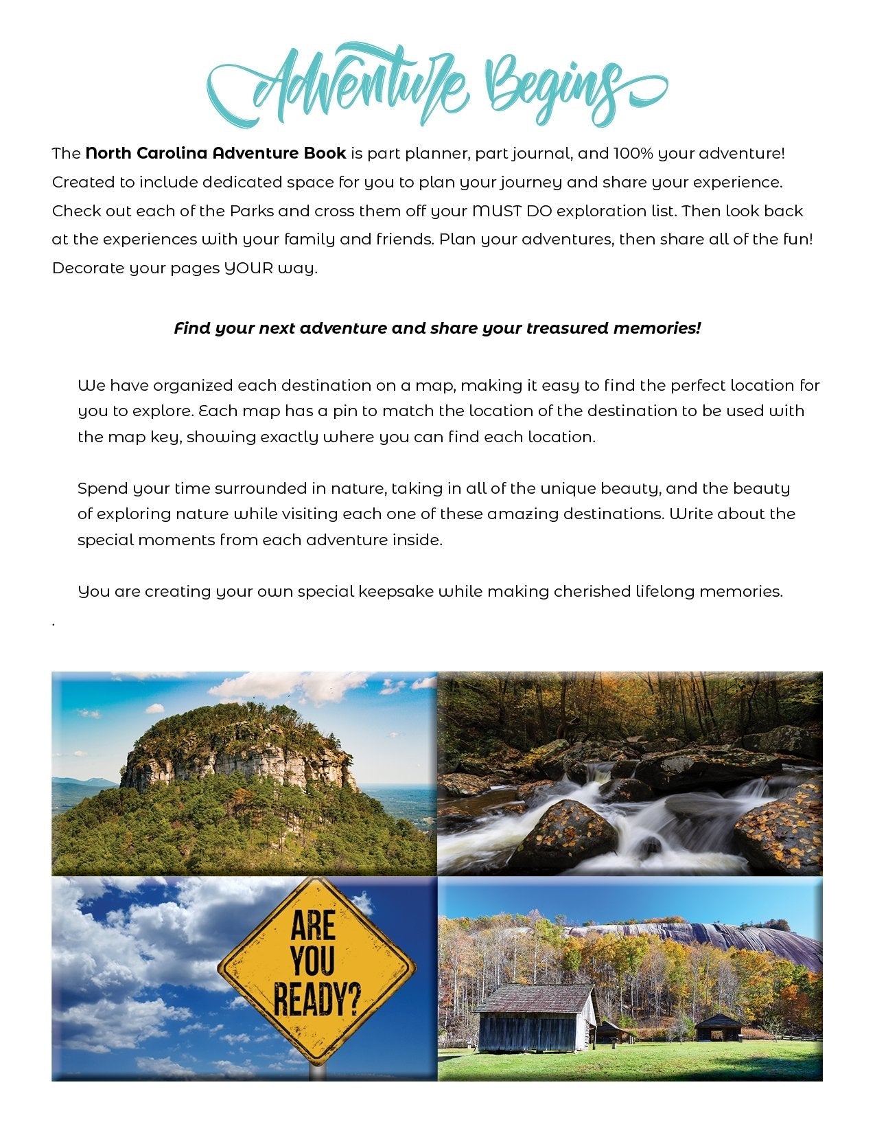 NEW - North Carolina Adventure Book