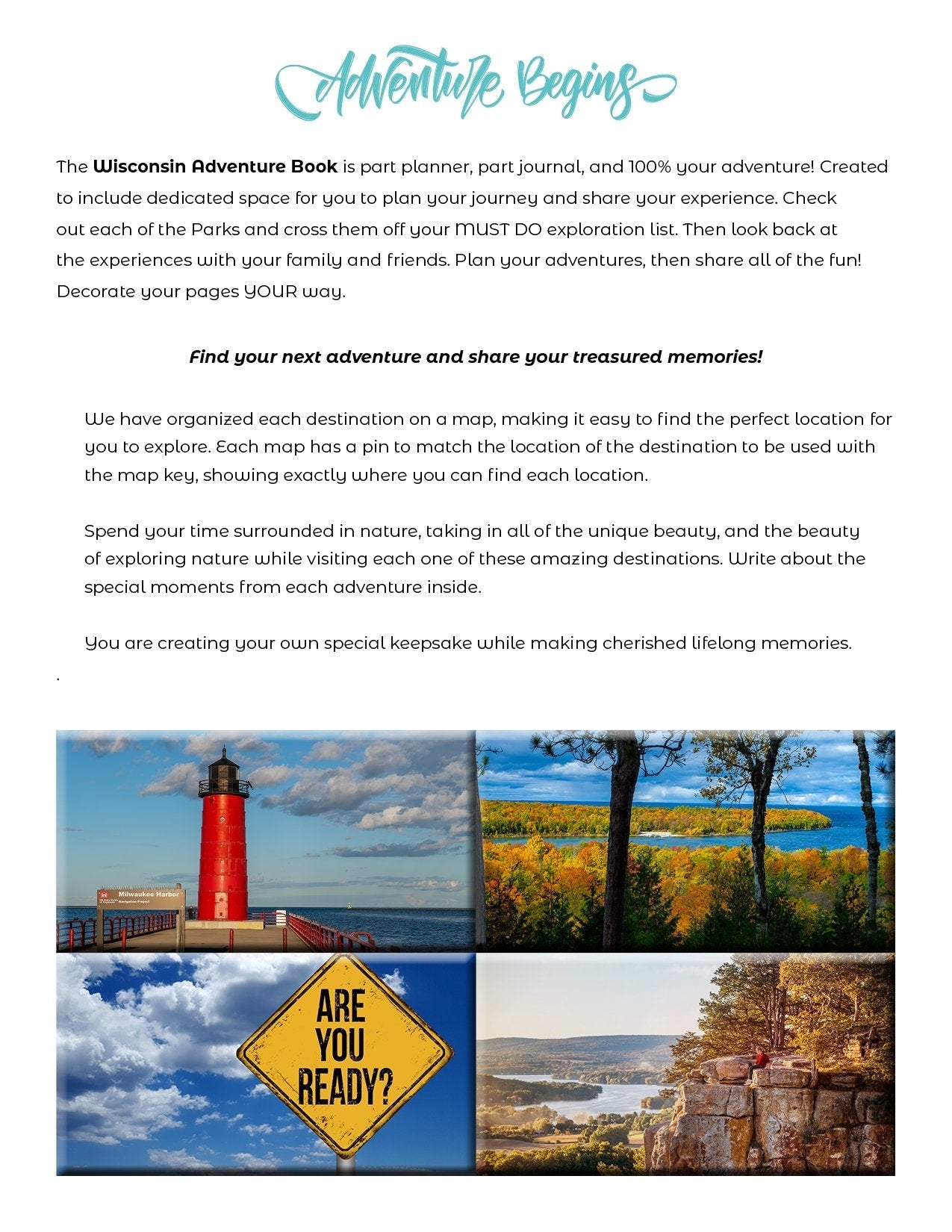 NEW - Wisconsin Adventure Book