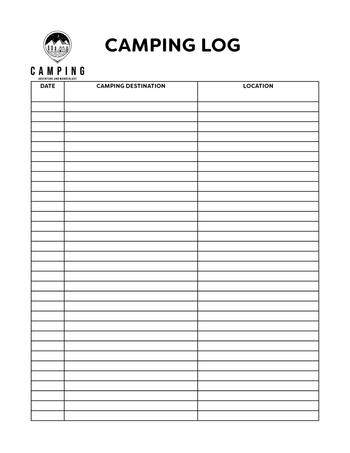 NEW - Camping Adventure Book