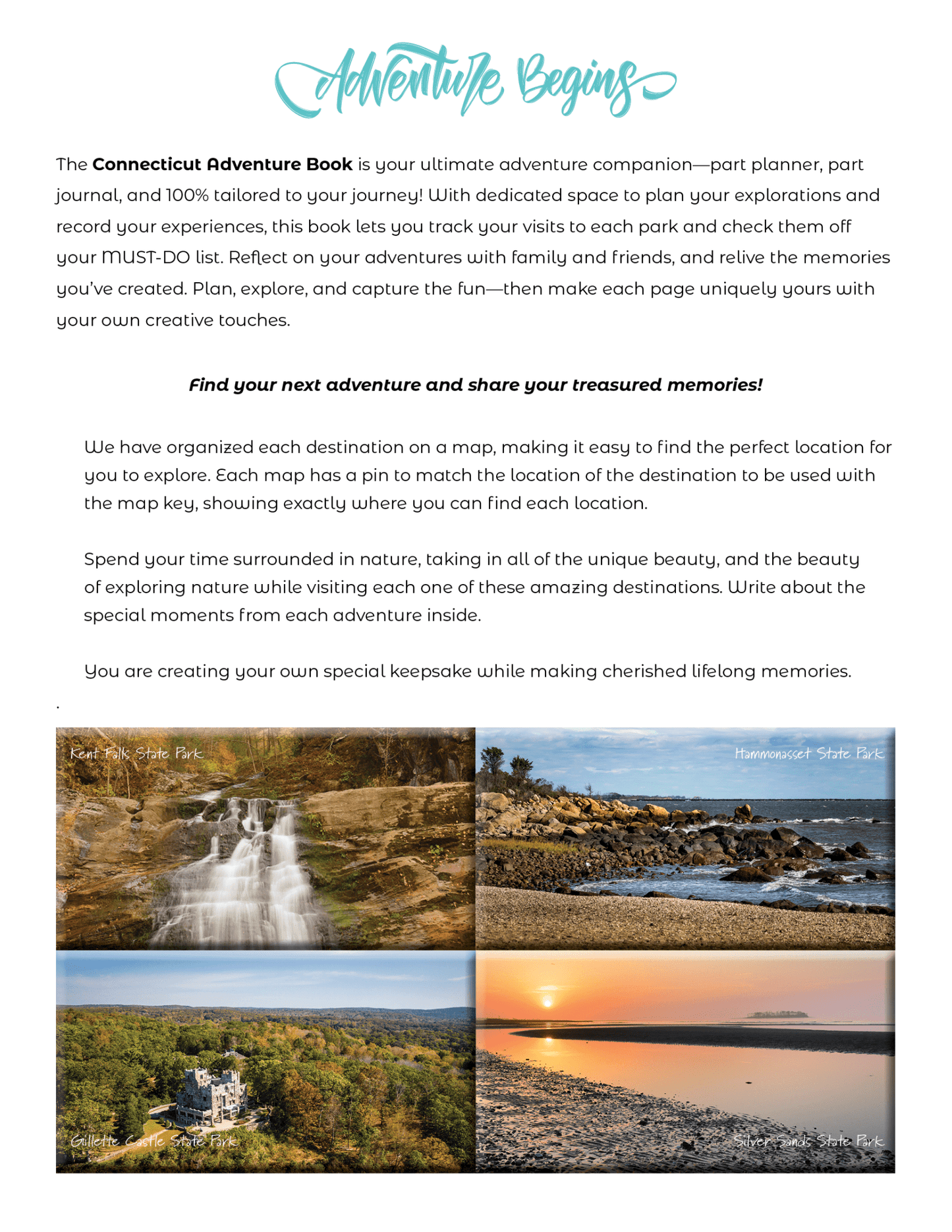 NEW - Connecticut Adventure Book