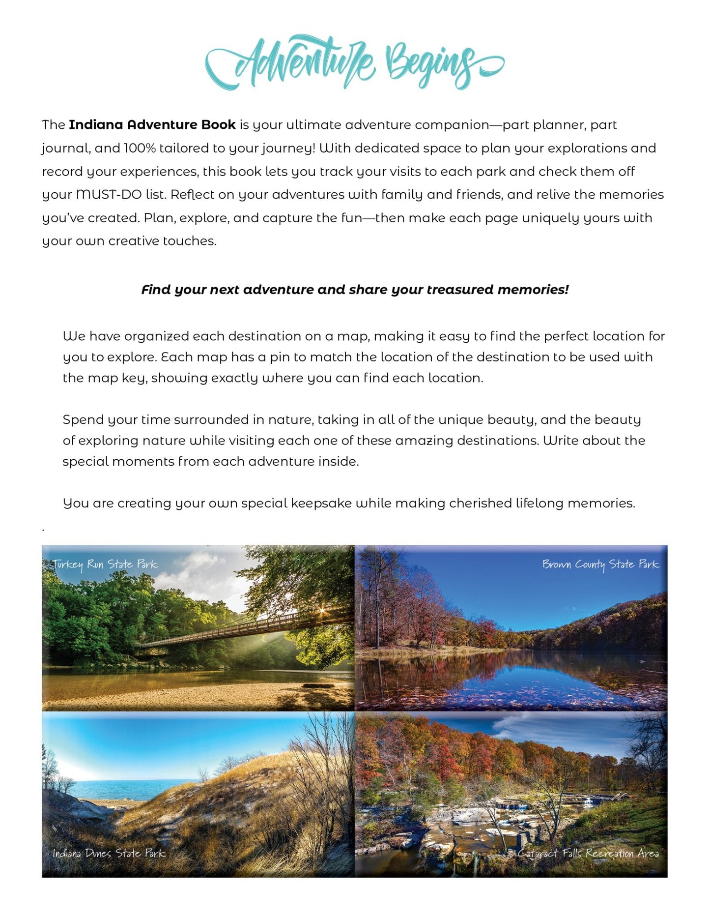 NEW - Indiana Adventure Book