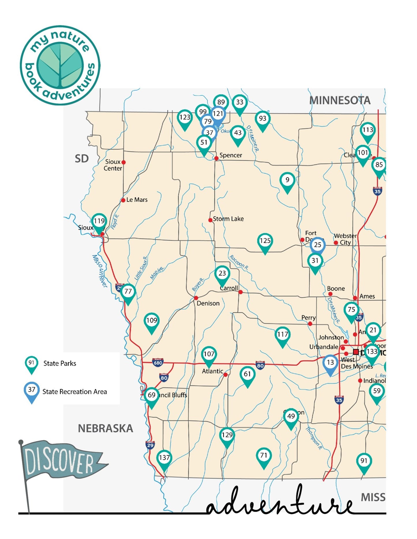 NEW - Iowa Adventure Book