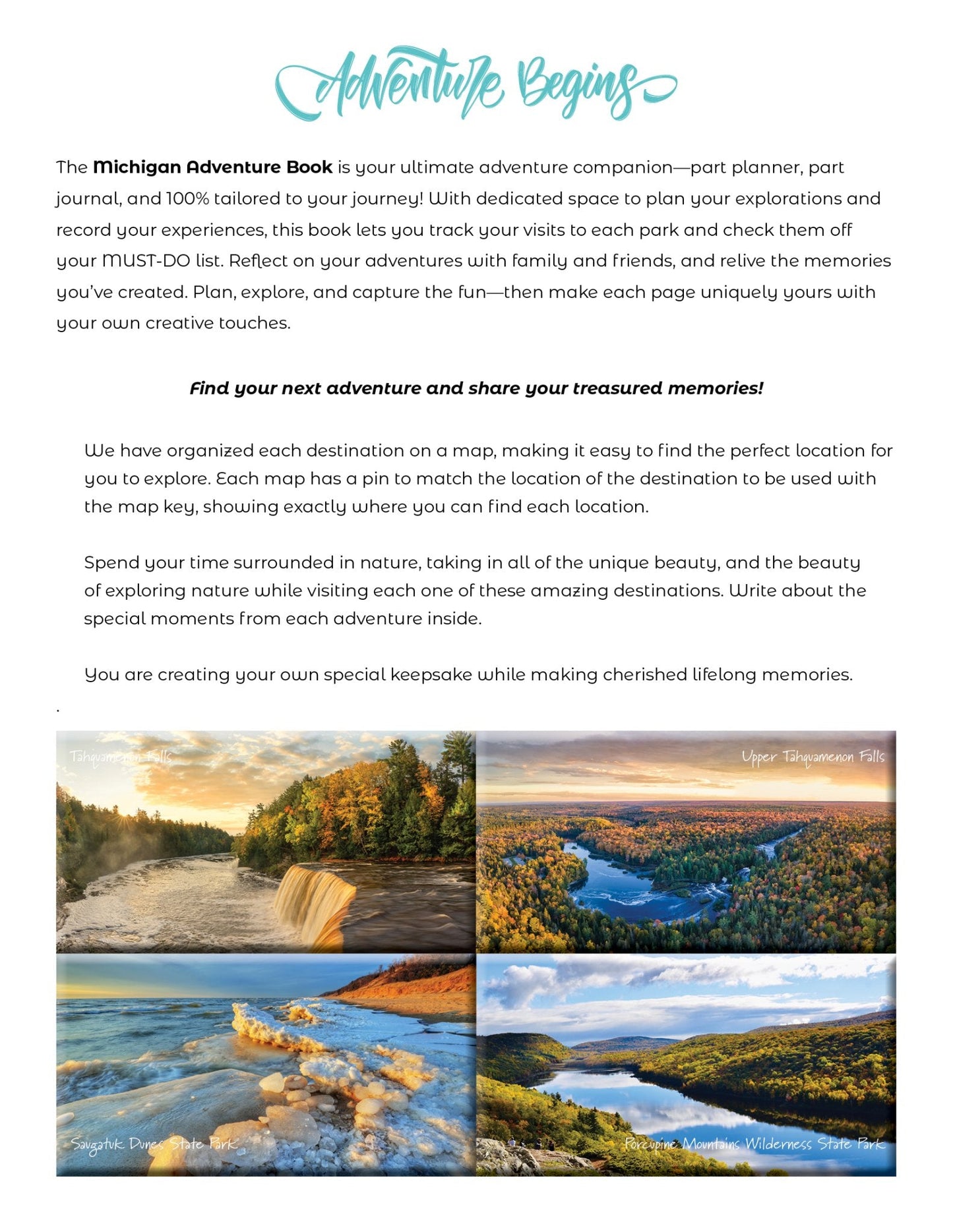 NEW - Michigan Adventure Book
