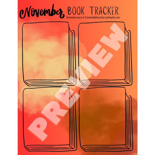 November Book Trackers - 4 Books - Book Tracker