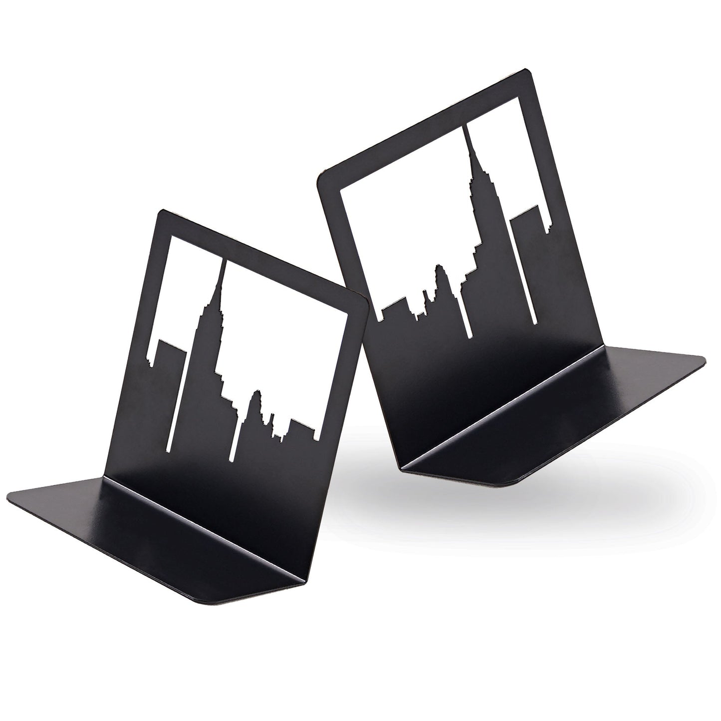 NYC Skyline Bookends 2-Pack – Metal Book Ends by Geomod