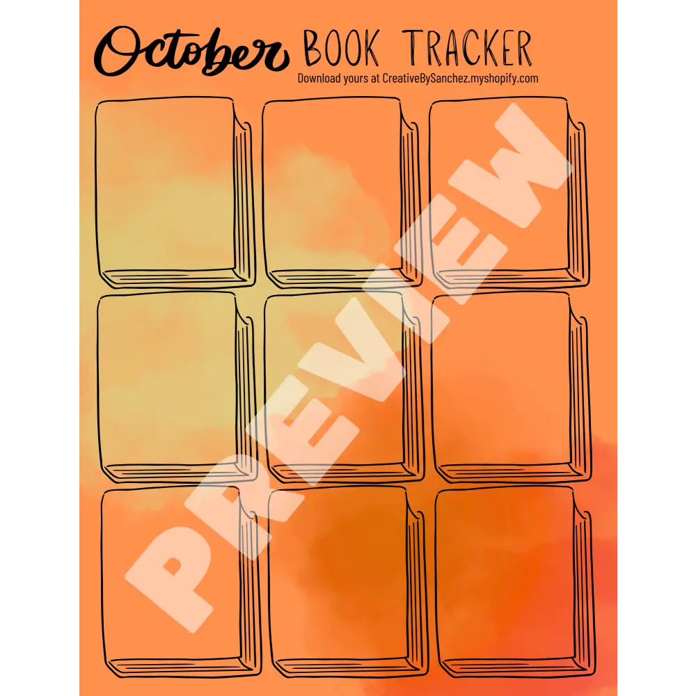 October Book Trackers - 9 Books - Book Tracker