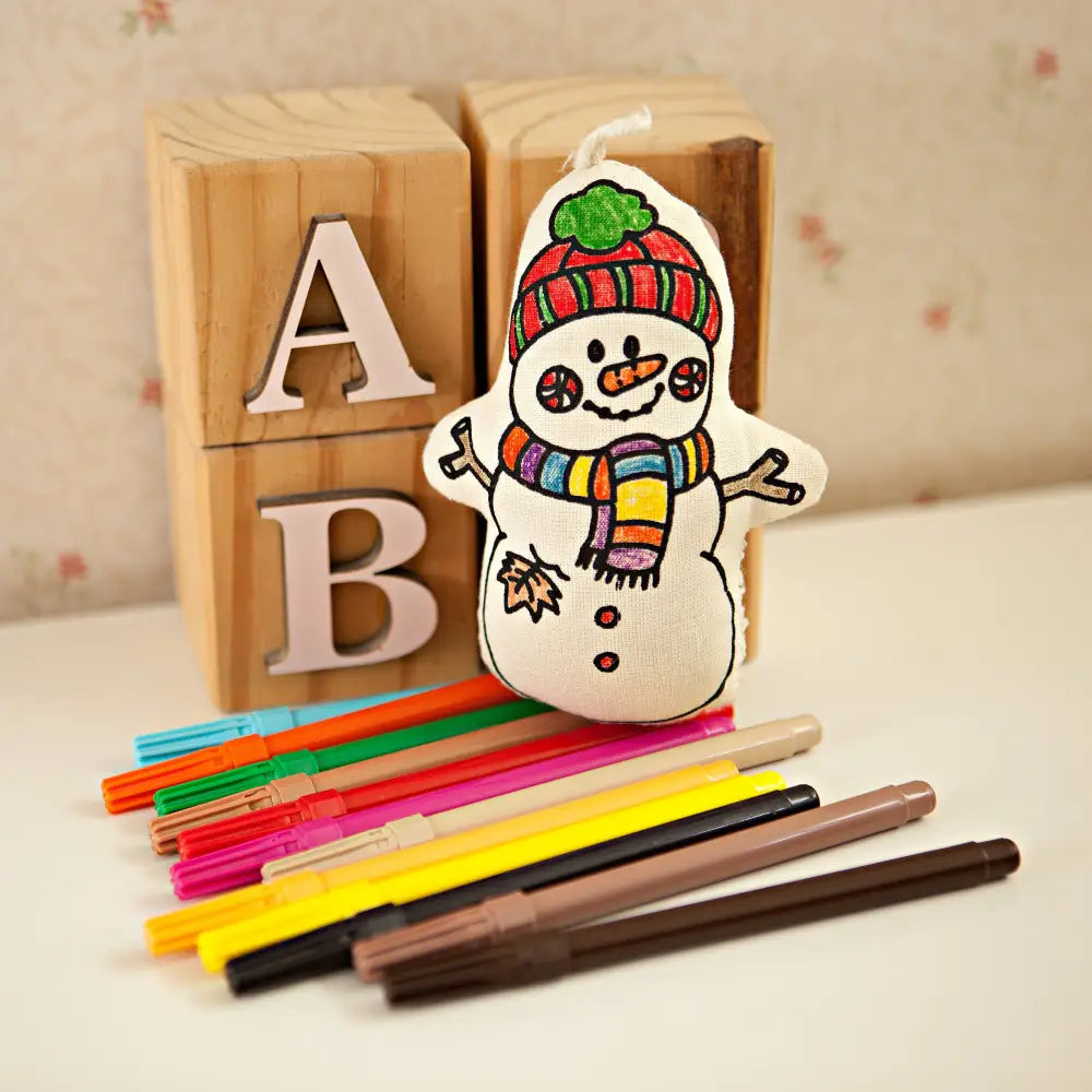 Ornaments for Coloring Gingerbread Man and Snowman Holidays
