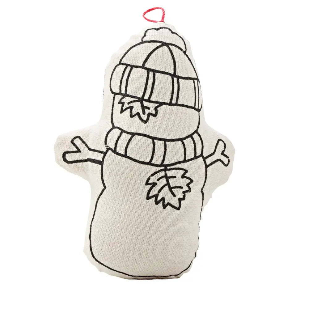 Ornaments for Coloring Gingerbread Man and Snowman Holidays