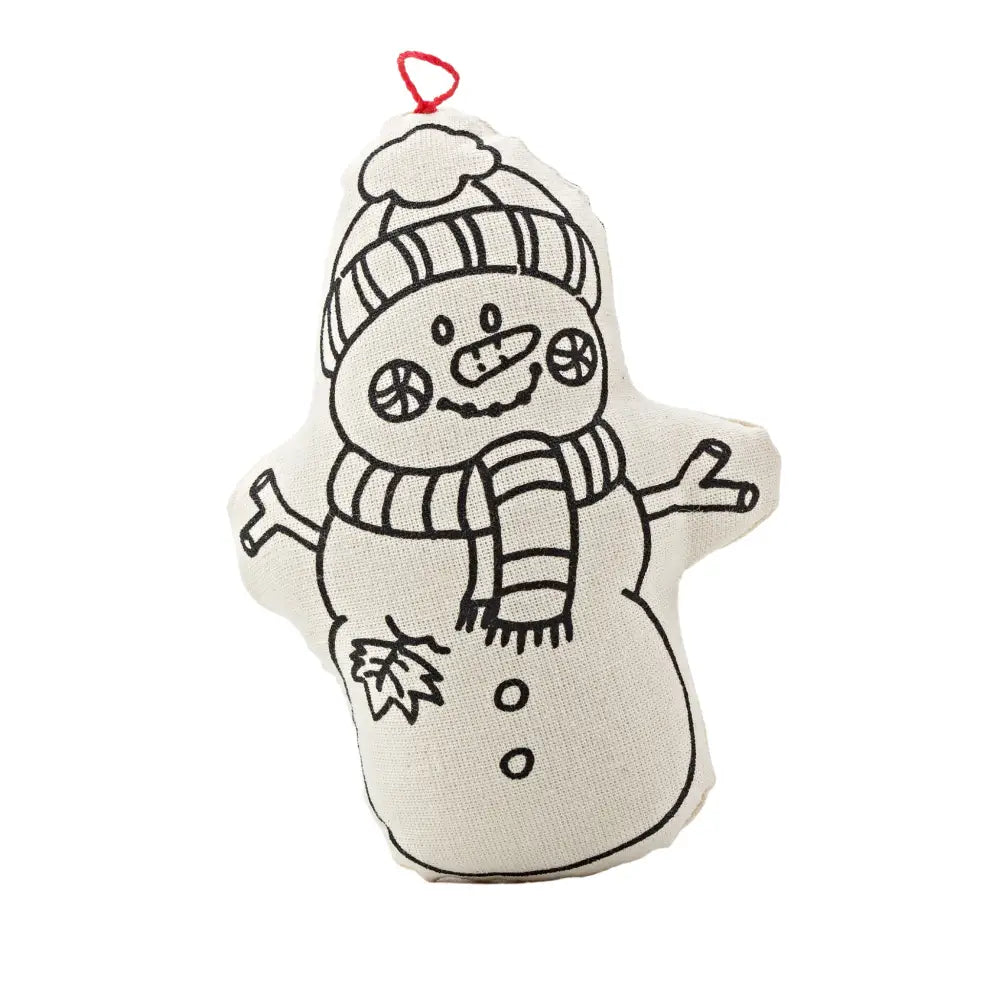 Ornaments for Coloring Gingerbread Man and Snowman Holidays