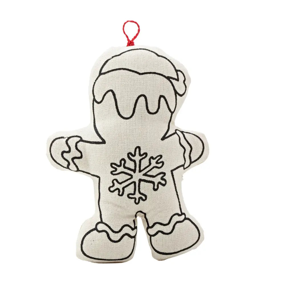 Ornaments for Coloring Gingerbread Man and Snowman Holidays