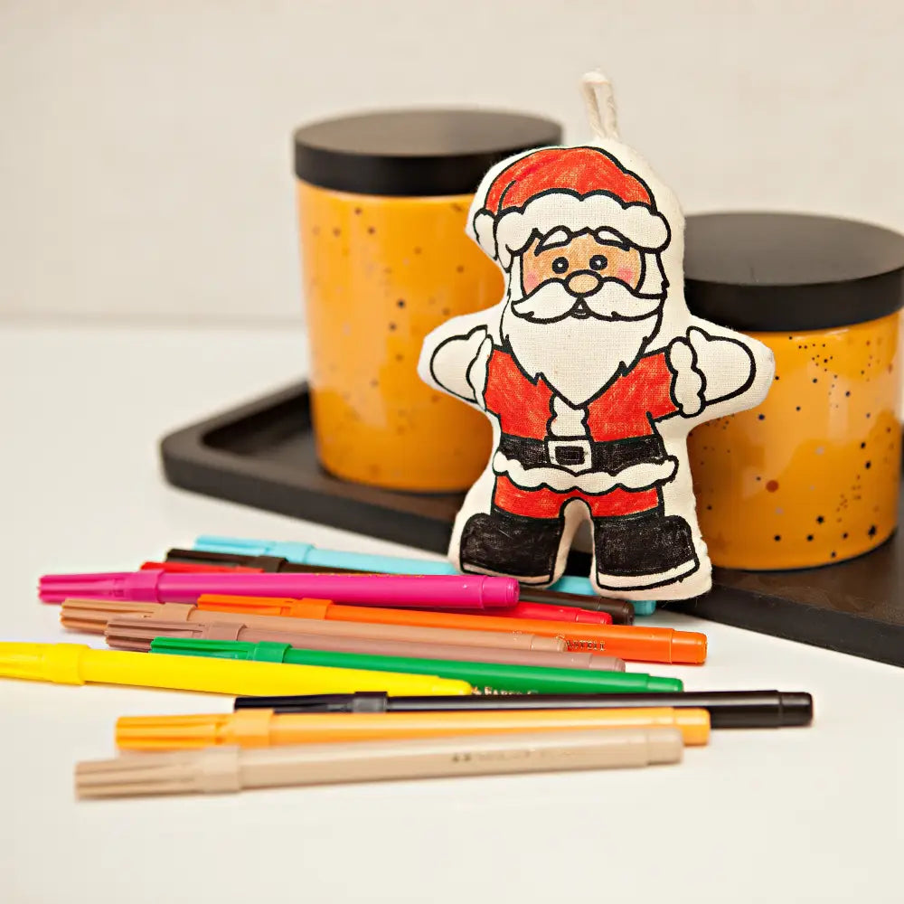Ornaments for Coloring Santa Klaus and Tree Holidays