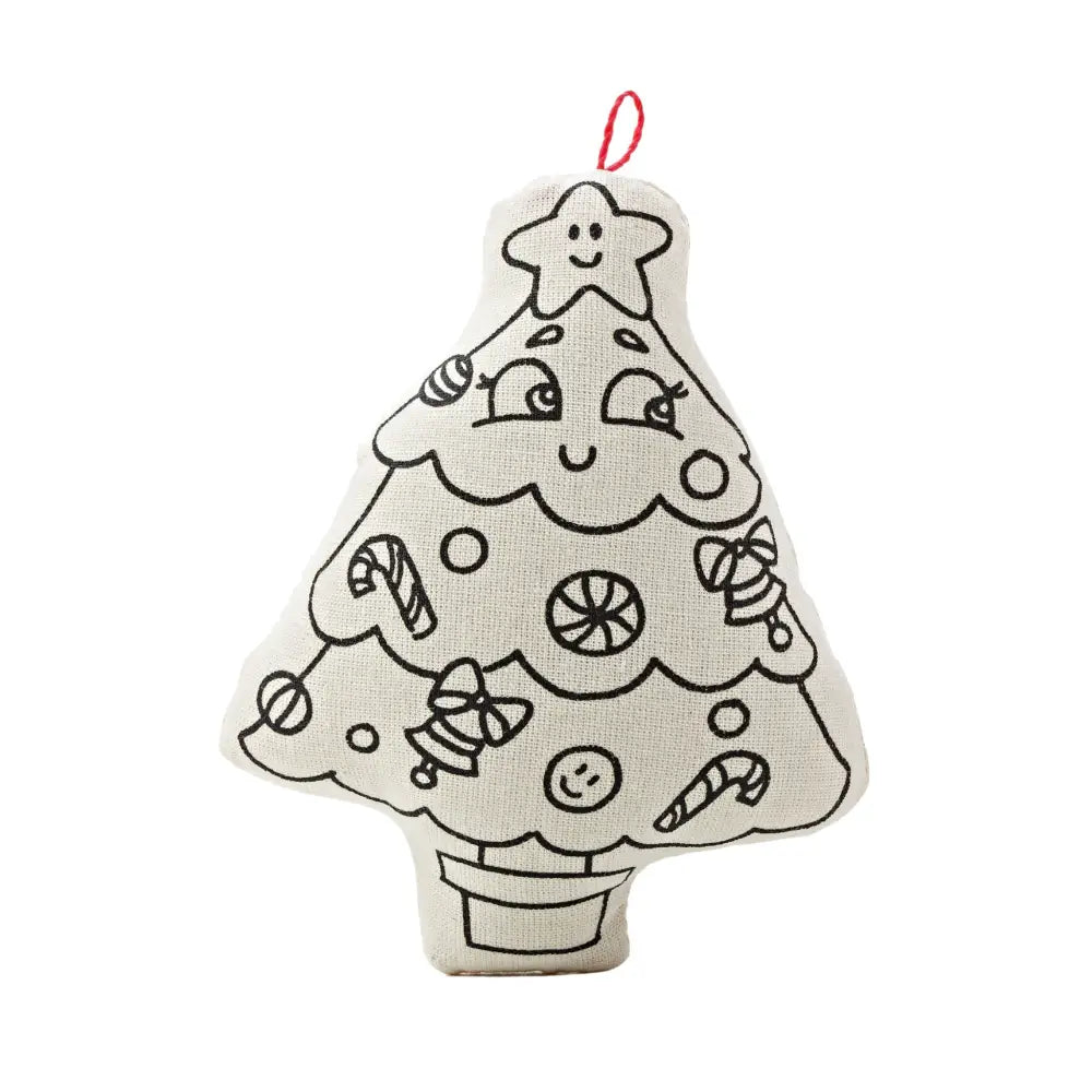 Ornaments for Coloring Santa Klaus and Tree Holidays
