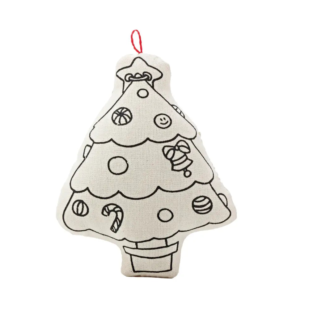 Ornaments for Coloring Santa Klaus and Tree Holidays
