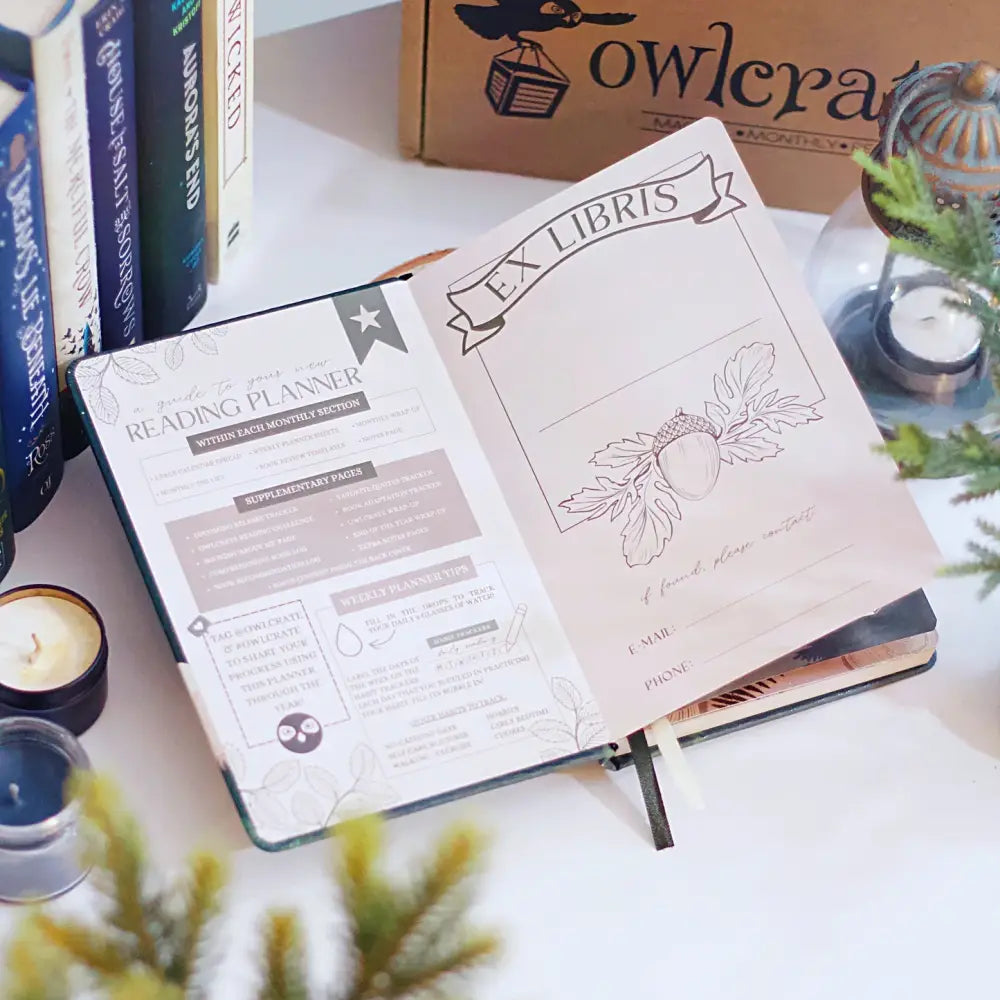 OwlCrate Forest Reading Planner - Exclusive - Book Tracker
