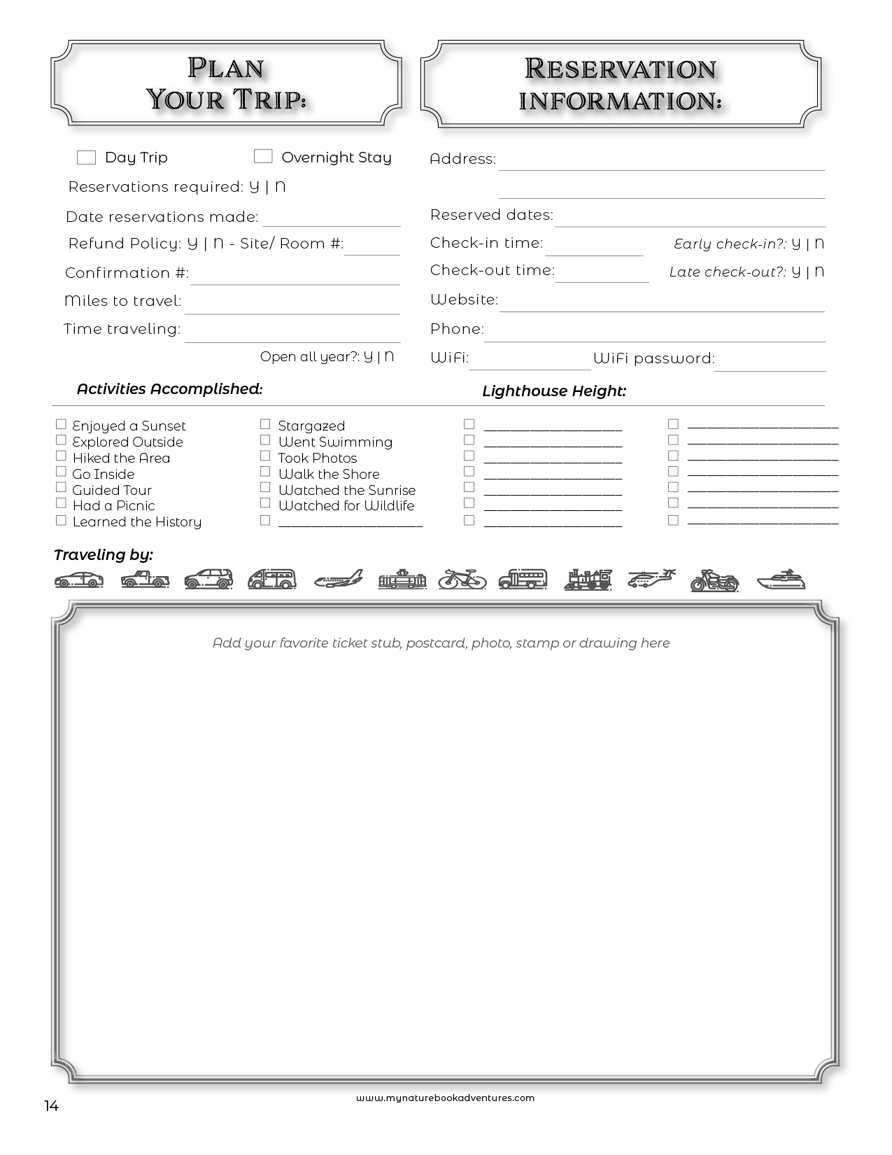 Pacific Lighthouses - Adventure Planning Journal