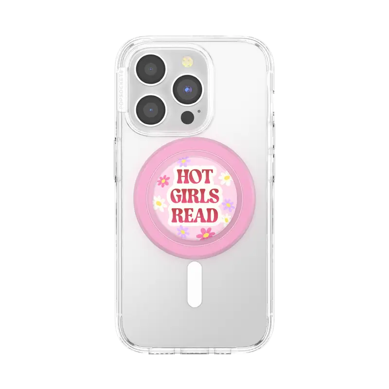 PopSockets MagSafe Phone Grip - Hot Girls Read Pink - PopSockets