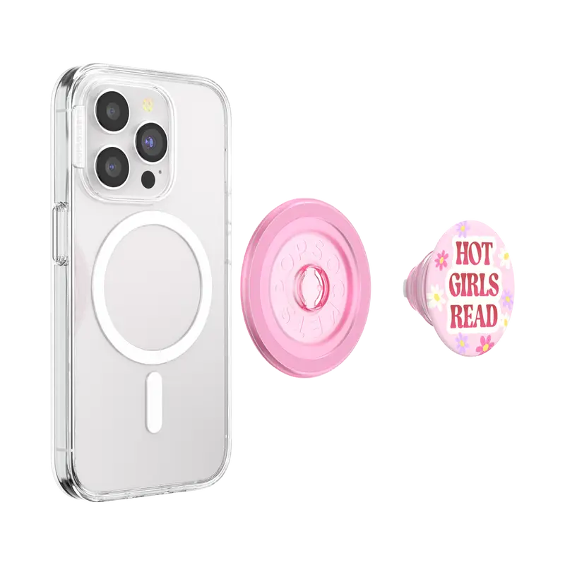 PopSockets MagSafe Phone Grip - Hot Girls Read Pink - PopSockets