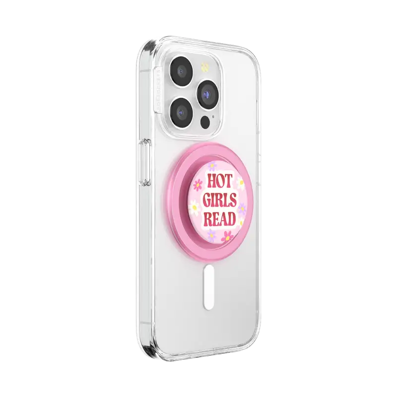 PopSockets MagSafe Phone Grip - Hot Girls Read Pink - PopSockets