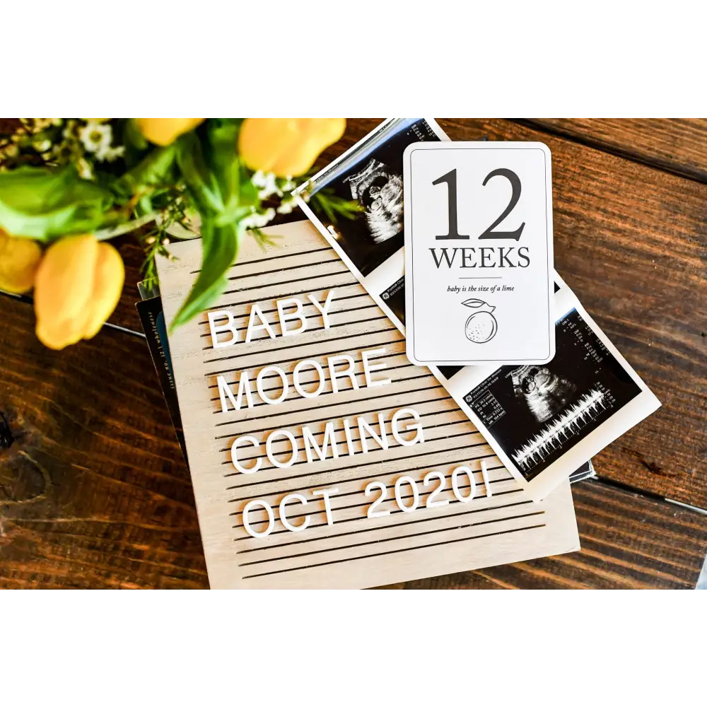 Pregnancy Announcement & Milestone Cards Milestone Cards