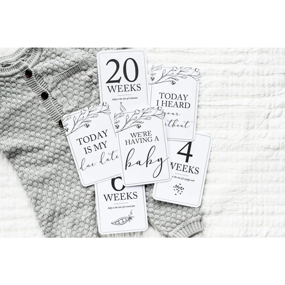 Pregnancy Announcement & Milestone Cards Milestone Cards