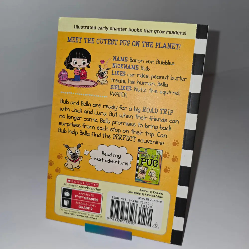 Pug’s Road Trip: A Branches Book (Diary of a Pug #7) by Kyla May - Used - Children’s Book