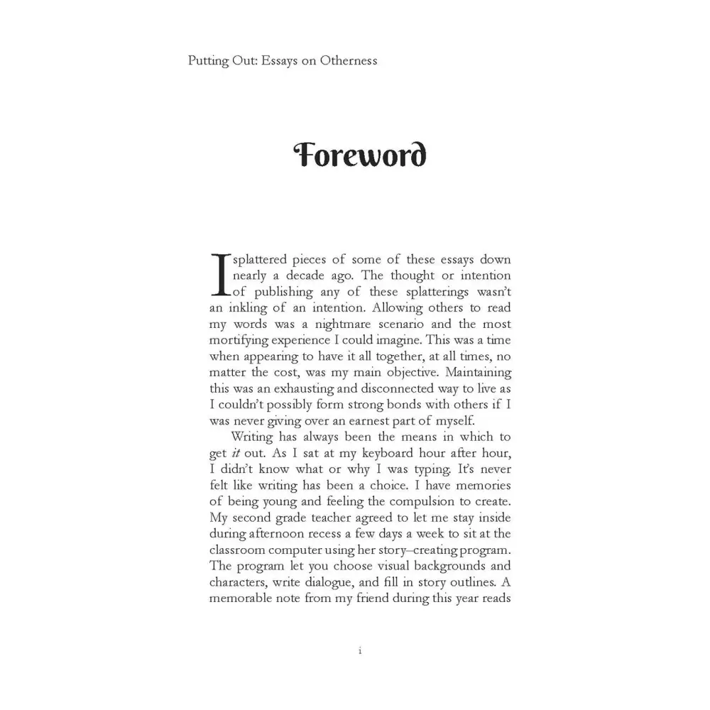 Putting Out: Essays on Otherness Books