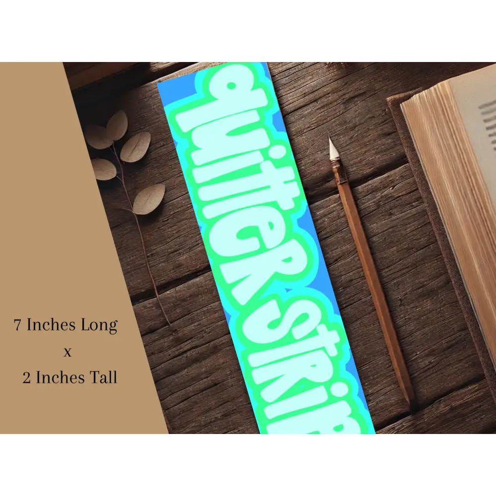 Quitter Strip Bookmark – Retro Teal Design | Hand Drawn Bookish Gift | Funny Reading Accessory | Laminated Bookmark