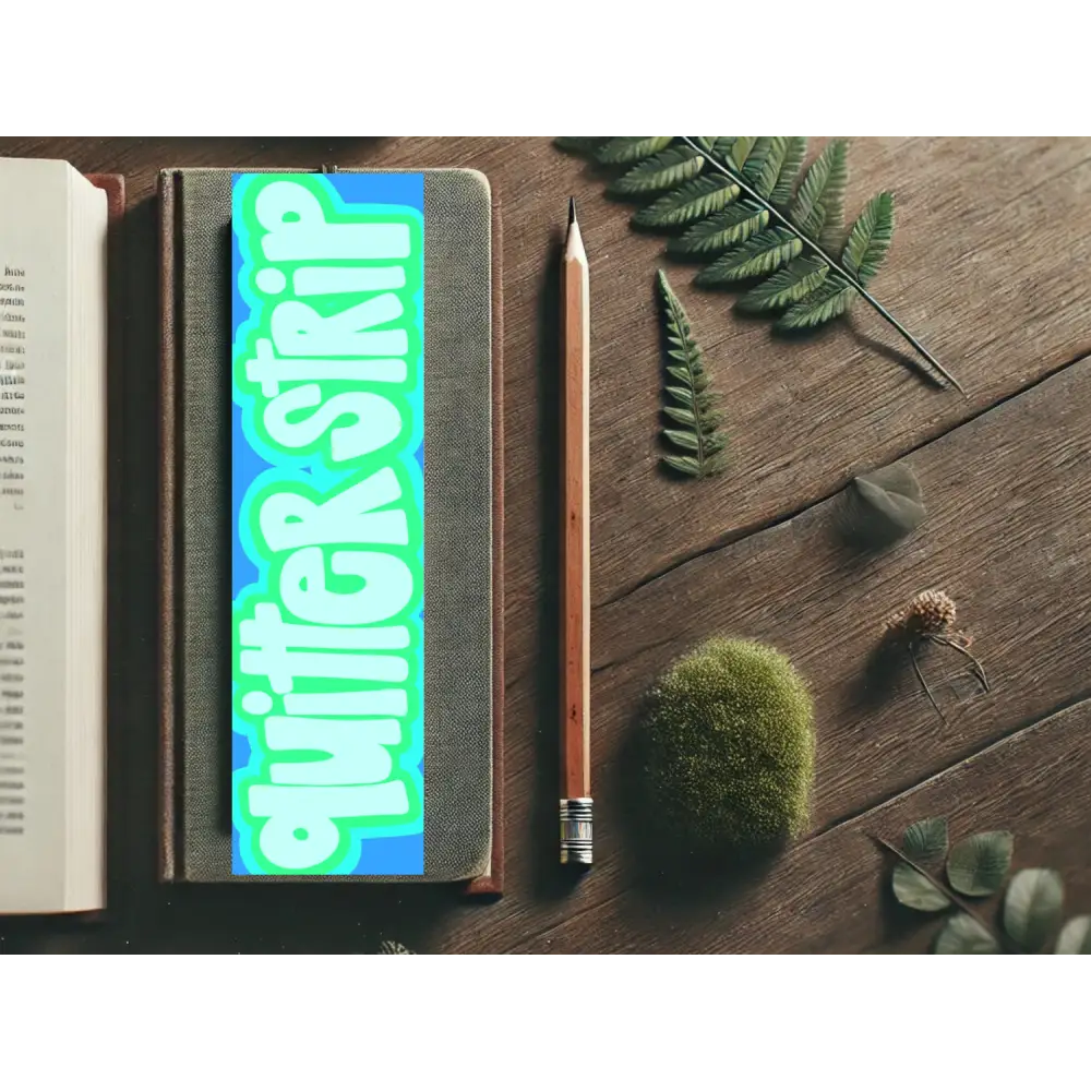 Quitter Strip Bookmark – Retro Teal Design | Hand Drawn Bookish Gift | Funny Reading Accessory | Laminated Bookmark