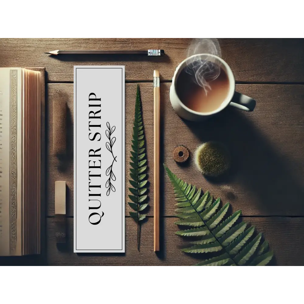 Quitter Strip Bookmark with a Floral Design | Laminated Bookmark | Book Lover Gift | Aesthetic Page Marker | Cute &