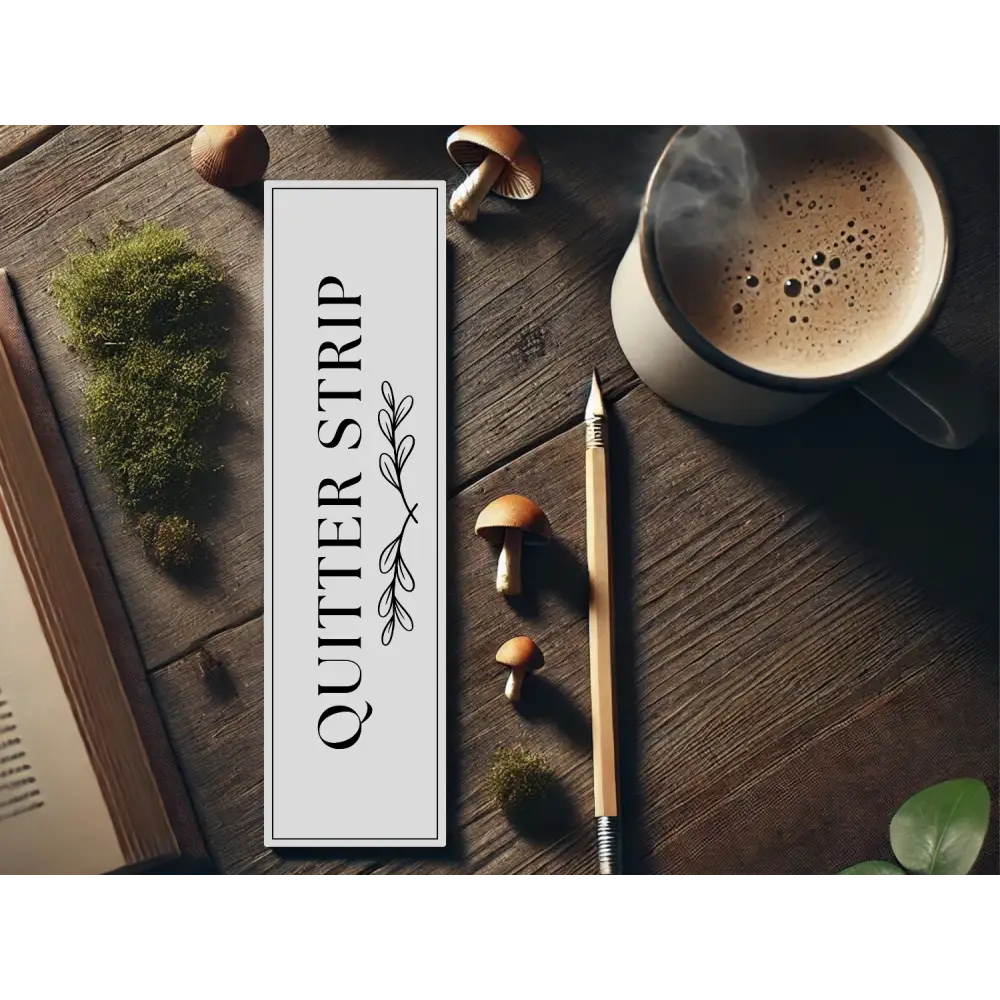 Quitter Strip Bookmark with a Floral Design | Laminated Bookmark | Book Lover Gift | Aesthetic Page Marker | Cute &