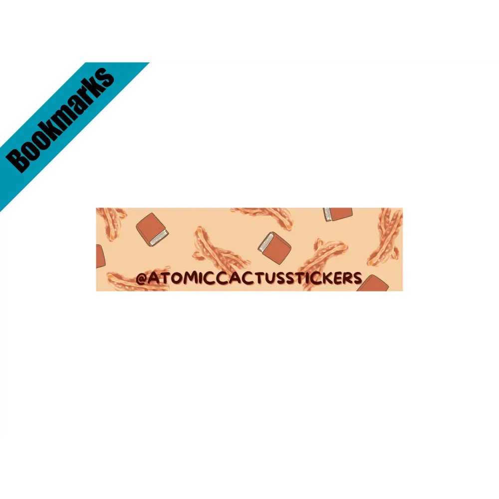 Quitter Strip Bookmark with Bacon Strip Design | Laminated Bookmark | Funny Book Gift | Page Marker for Readers &
