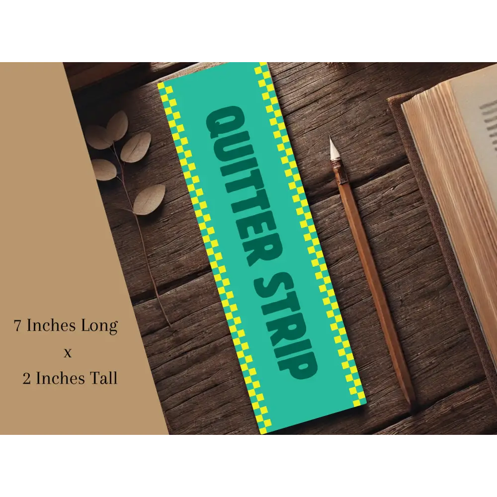 Quitter Strip Bookmark with Checkerboard Design | Funny Bookmark | Reader Gift | Books | Book Mark Bookmarks