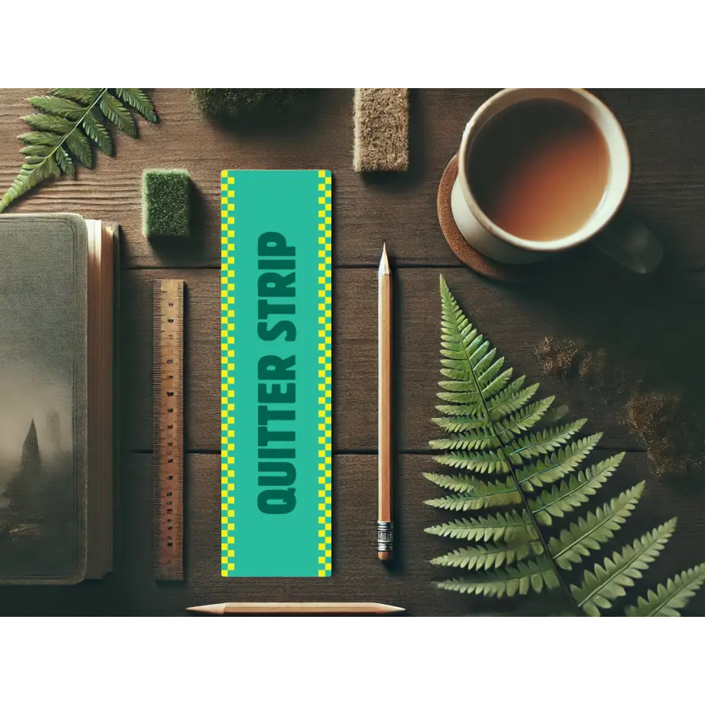 Quitter Strip Bookmark with Checkerboard Design | Funny Bookmark | Reader Gift | Books | Book Mark Bookmarks