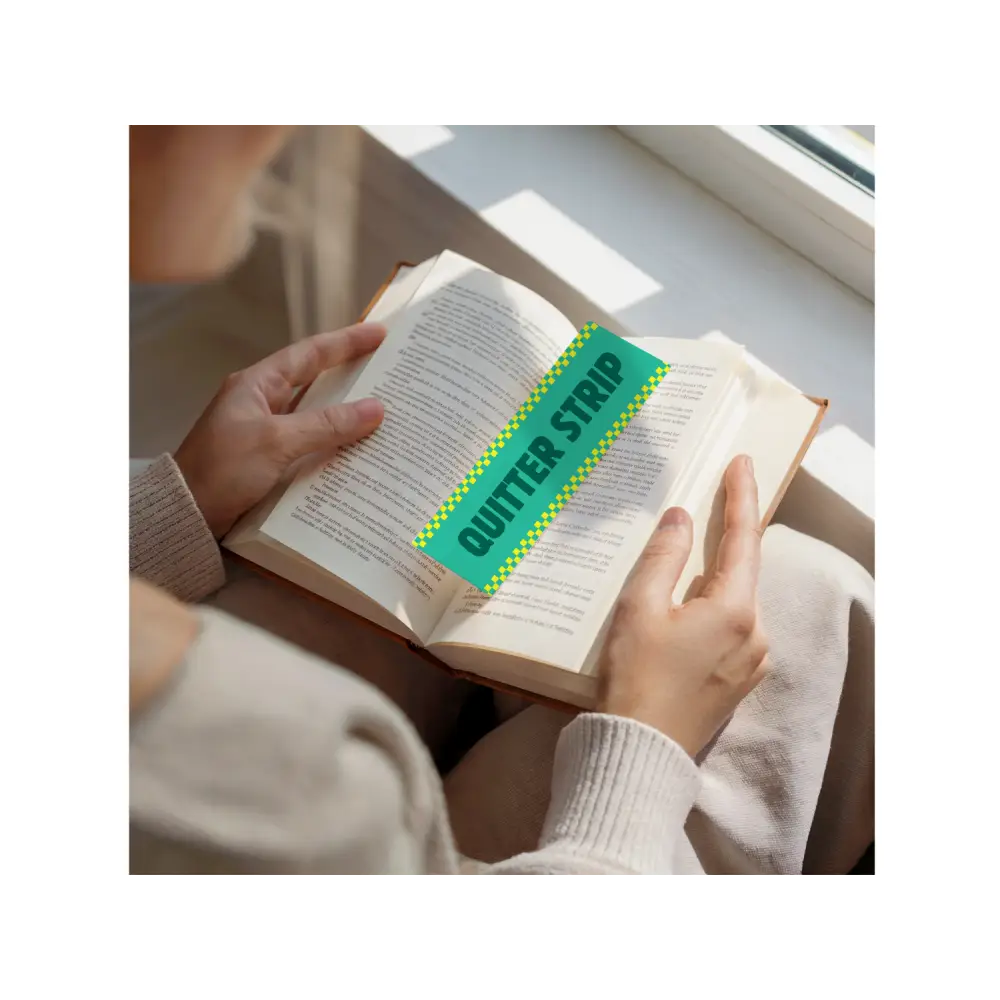 Quitter Strip Bookmark with Checkerboard Design | Funny Bookmark | Reader Gift | Books | Book Mark Bookmarks