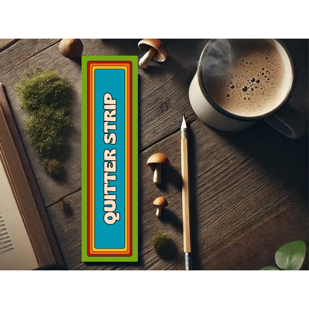 Quitter Strip Bookmark with Retro Design | Funny Bookmark | Reader Gift | Books | Book Mark | Reading | Book Lover