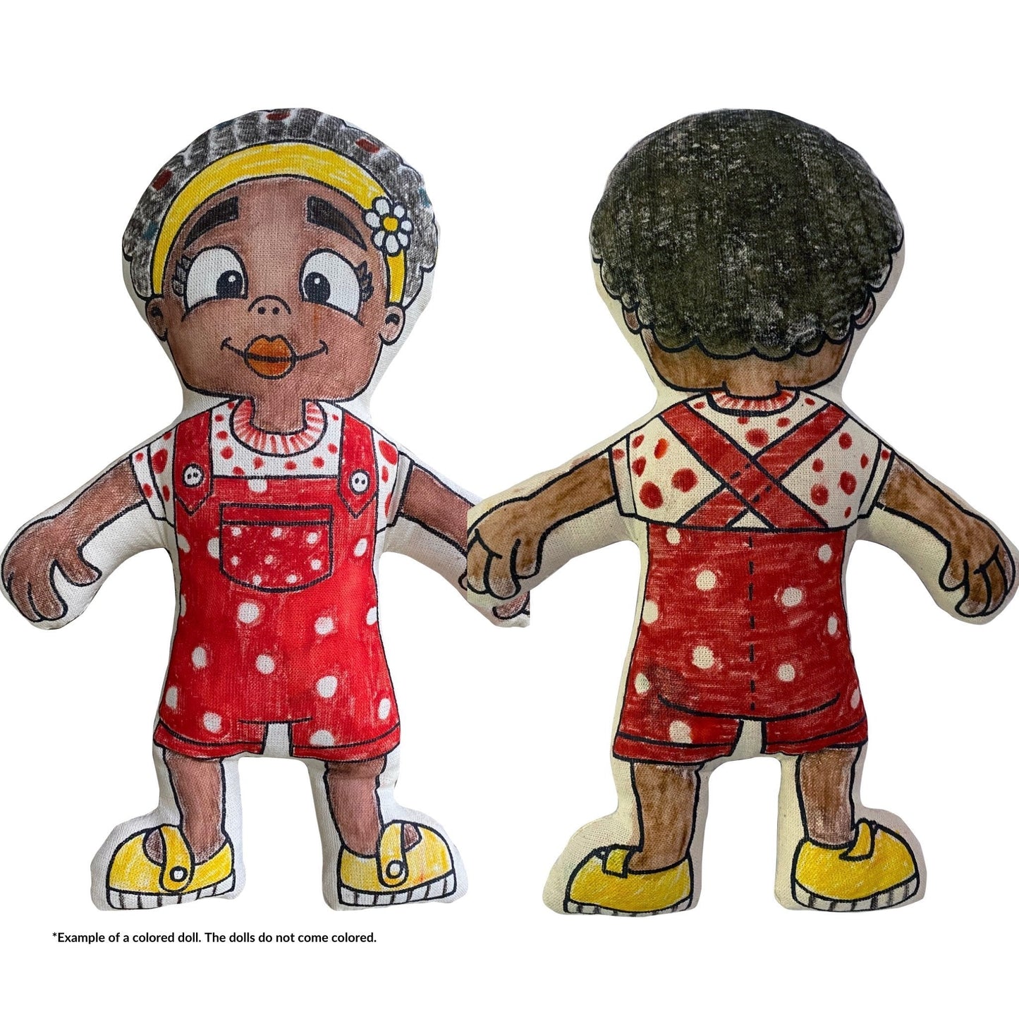 Kiboo Kids: Girl with Flower Headband - Colorable and Washable Doll for Creative Play