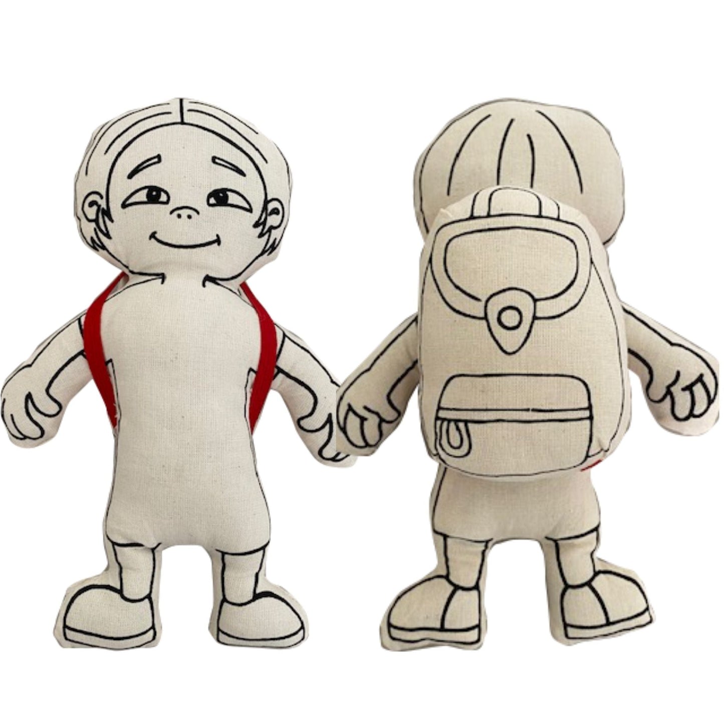Kiboo Kids: Doll for coloring - Gender Neutral - Kid with Parted Hair