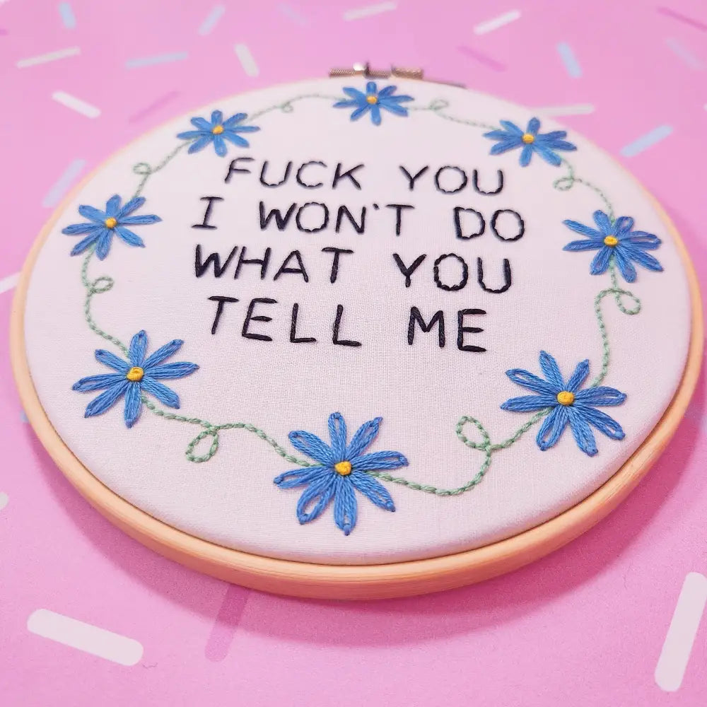 RATM Embroidery Kit Fuck you I won’t do what you tell Kits