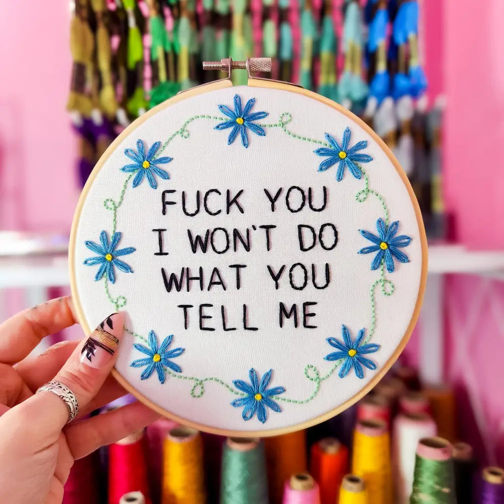 RATM Embroidery Kit Fuck you I won’t do what you tell Kits