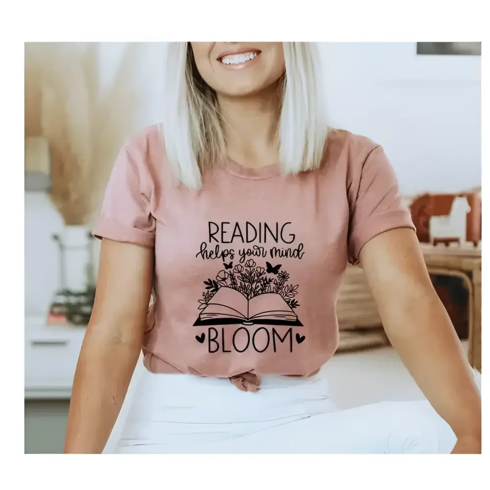 Reading Helps Your Mind Bloom T-shirt Reading Tshirt Book Lover Teacher Shirt Bookworm Shirt Gifts For Book Lovers